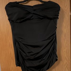 Black Ruched Swimsuit